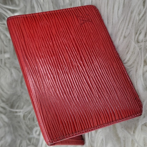 Louis Vuitton Red Epi card holder **Host Pick** - Picture 2 of 13